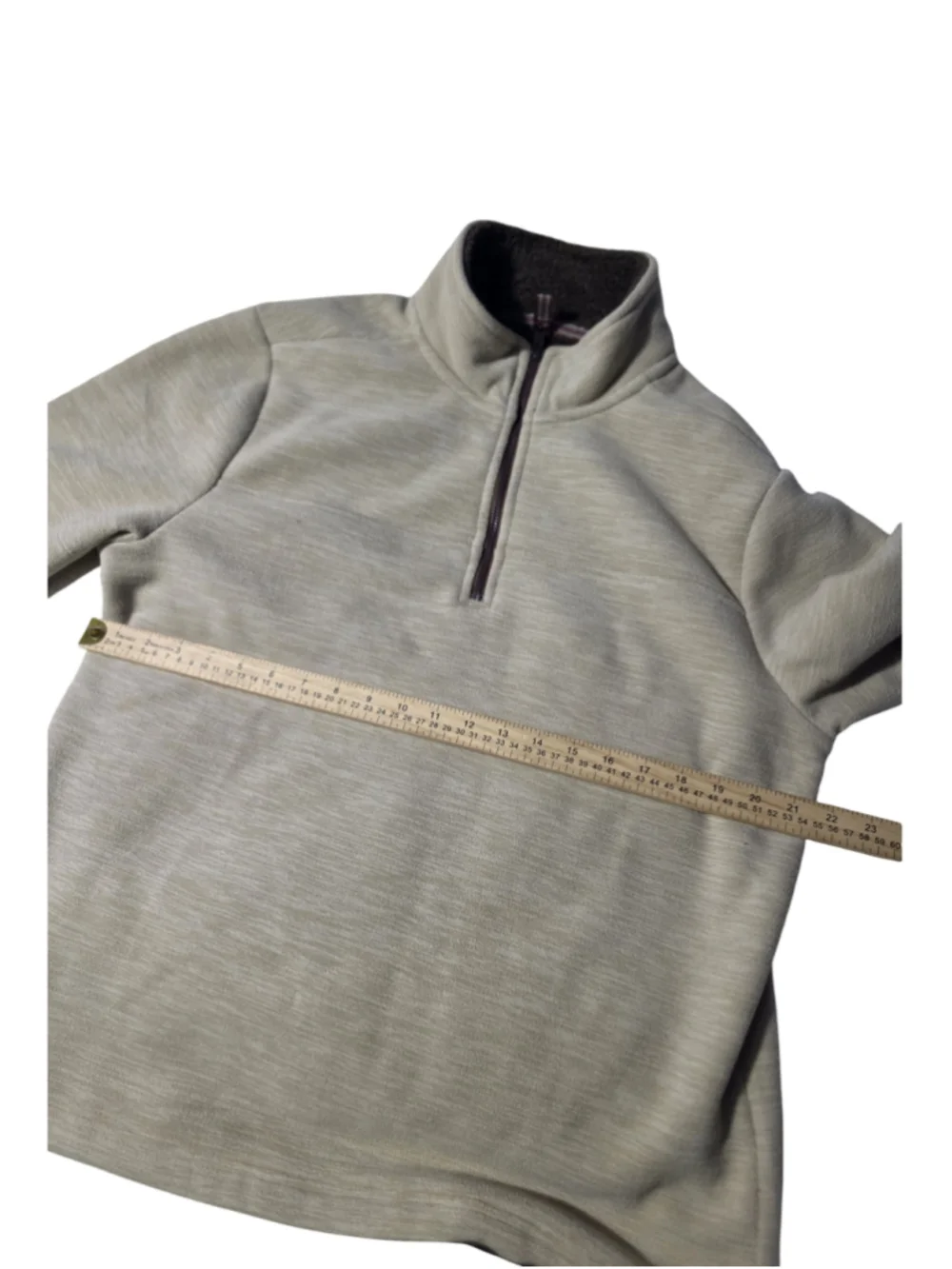 men's Telluride Clothing Company Fleece Pullover Beige Size S